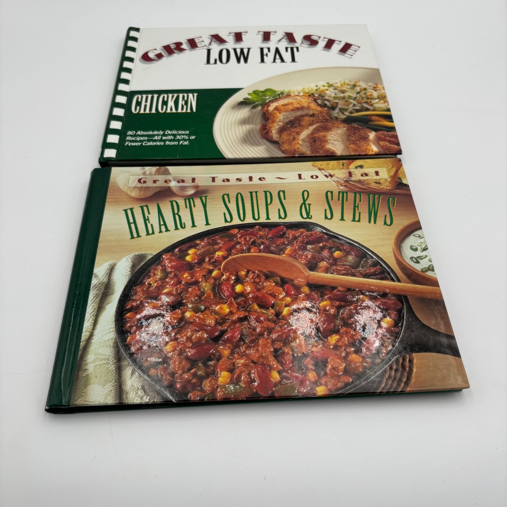 Time-Life Great Taste Low Fat Cookbooks Set of 2 Green Excellent Healthy Recipes